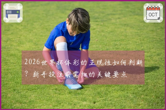 2026世界杯体彩的正规性如何判断？新手投注前需知的关键要点